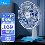 美的电风扇台扇家用节能台式对流风扇大风量风扇清新空气办公室卧室宿舍摇头轻音空调伴侣FGAU30D 白色 FGAU40D