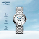 浪琴（LONGINES）赵丽颖推荐 瑞士手表 心月系列 月相石英钢带女表L81164876