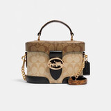 蔻驰（COACH）【情人节礼物】coach女包Kay20盒子包老花单肩手提斜挎包送女友 5504IMRKY卡其色