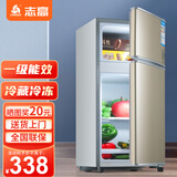 志高（CHIGO）小冰箱迷你小型家用冷藏冷冻两用宿舍出租房用双门办公室电冰箱节能省电 【一级能效】58L金色【三天约一度电】