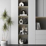 高级感艺术软装客厅摆件轻奢高档电视柜酒柜小众饰品乔迁之喜礼物 现代装饰柜组合-10件套