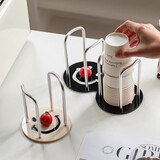 范爷家一次性杯子收纳置物架子家用饮水机纸杯架桌面咖啡茶杯倒挂取杯器