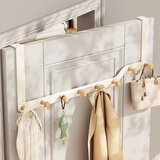 景彩衣帽架门后挂衣架衣服架门后挂衣钩免打孔衣帽挂钩8钩白色