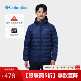 Columbia哥伦比亚户外情侣修身650蓬鸭绒热压银点保暖羽绒服WE0954 464 海军蓝（男女同款） S (170/92A) (170/92A)