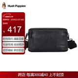 暇步士（Hush Puppies）斜挎包单肩包头层牛皮男背包大容量复古牛皮邮差小挎包休闲简约