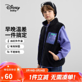 迪士尼（DISNEY）童装儿童男童舒棉绒马甲保暖抑菌抗静电背心24冬DB341DE06黑130