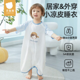 贝肽斯宝宝衣服春夏季薄款纯棉婴儿睡衣防踢被家居空调儿童睡裙连体衣