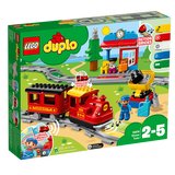 乐高（LEGO）积木拼装得宝10874 智能蒸汽火车大颗粒积木桌儿童玩具生日礼物