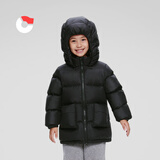 保姆鹅 儿童羽绒服宝宝白鸭绒外套防风冬装男童女童加厚保暖[NG2764] 炭黑 120