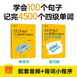 新东方 100个句子记完4500个四级单词+同步学练测  套装共2册   CET4四级语法笔记核心词表用句子学语法