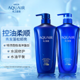 水之密语（AQUAIR）净润臻养洗发水套装倍润洗发露600ml+控油洗头膏600ml滋润柔顺