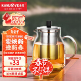 金灶（KAMJOVE）泡茶壶飘逸杯 耐热玻璃茶具功夫办公室花茶壶 茶水分离杯茶壶家用 A-19加长滤篮 750ml