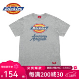 dickies 纯棉短袖T恤男 情侣男女同款 印花休闲百搭上衣7087 中羽灰 XL