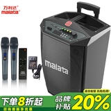 万利达（Malata）广场舞音响大功率便携式户外重低音炮蓝牙k歌专用大音量移动拉杆音箱室外演出设备带双麦克风 M+9015B【雷神单话筒】