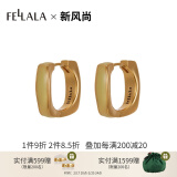 翡拉拉（fellala）新款耳环女复古耳饰高级感耳扣华彩缎带耳圈生日礼物送女友闺蜜潮 升级款黄色|现货