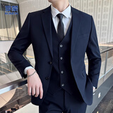 罗蒙西服套装男商务职业正装男士修身新郎礼服伴郎礼服结婚礼服男装