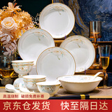 以辰景德镇陶瓷碗盘餐具整套家用菜盘碗碗碟套装乔迁送礼花样年华