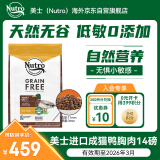 美士（Nutro）进口 成猫鸭胸肉佐马铃薯 布偶蓝猫橘猫加菲英短猫咪14磅/6.35kg