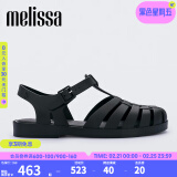 Melissa（梅丽莎）【赵露思同款】新款时尚编织女士简约通勤果冻罗马凉鞋32408 哑光黑色 37