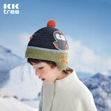 Kocotreekk树儿童帽子发热保暖秋冬男童女孩针织毛线宝宝护耳帽
