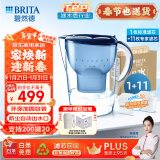 碧然德（BRITA）过滤净水器 家用滤水壶 海洋系列 3.5L(蓝色）+去水垢专家版滤芯11枚 环保加固包装