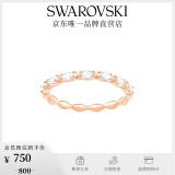 施华洛世奇（SWAROVSKI）  MATRIX 戒指 经典闪亮轻奢饰品生日礼物女 镀玫瑰金色 52mm-12号 5366583