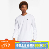 耐克NIKE男子长袖T恤宽松SPORTSWEAR卫衣AR5194-100白色XL