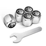 汽车轮胎银色金属气嘴帽防盗气门嘴盖个性改装防尘盖帽车胎芯套冒 丰田银色款【5个装】