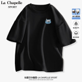 La Chapelle SportLa Chapelle Sport拉夏贝尔短袖t恤女夏季潮流百搭休闲简约韩版时 黑色(丑丑怪胸标) M /165（推荐100-115斤）