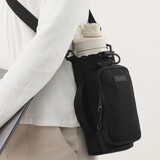 SCANDIHO E水壶包斜挎便携多功能手机挎包户外旅行旅游水杯收纳袋保温杯套 单肩水瓶包【黑色】