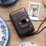 INSTAX富士instax立拍立得 数模一次成像相机（具有手机照片打印功能）mini Liplay 枫叶棕色