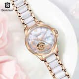 邦顿（Bestdon）手表女全自动机械表镂空女士镶钻腕表礼盒圣诞节新年礼物送女生