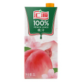 汇源【配料干净】100%桃复合果汁1L