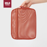 MUJI再生聚酯纤维 立体网眼袋 橙色 约27x21x5cm 