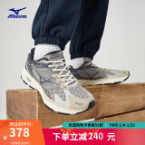 美津浓（MIZUNO）【RACER S】软底轻便运动跑步鞋子男女同款缓震透气休闲慢跑鞋 06/薄雾灰/檀黑色 36 (225mm)