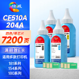 绘威适用惠普m180n m154a墨粉204a cf510a碳粉m181fw墨盒m154nw粉盒hp彩色激光打印机硒鼓碳粉 四色套装