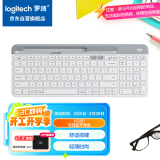 罗技（Logitech）时尚系列 K580 键盘 蓝牙键盘 办公键盘 无线键盘 便携超薄键盘 笔记本键盘 平板键盘 芍药白