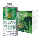 六只天鹅精选大桶装原浆精酿啤酒 六只天鹅拉格 2L 6桶 （绿三八口）