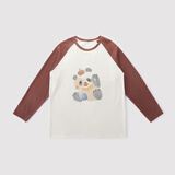 巴厘小猪亲子装一家三口T恤母女款父子全家福服装家庭装春秋 红衫色(成人款) 170