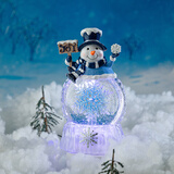 五月家旋转雪花童话梦幻水晶球雪人音乐盒八音盒桌面摆件儿童生日礼物