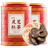 茗日红 灵芝红茶 正山小种茶叶与灵芝切片配比 罐装送礼灵芝茶500g