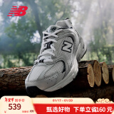 NEW BALANCE   NB530官方老爹鞋男鞋女鞋情侣复古低帮轻便网面运动休闲鞋 米白/金属银MR530KA 建议拍小半码 42.5 (脚长27cm)