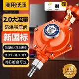 法力威 液化气减压阀煤气罐防爆家用燃气低压阀新国标0.6安全安全阀商用 直插【2.0商用】火旺效率高