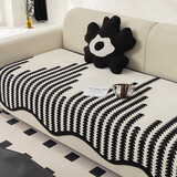 京寻雪尼尔沙发垫异形四季通用沙发巾防滑直排沙发坐垫小清新款90*180