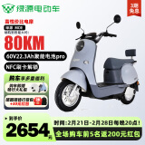 绿源（Luyuan）电动车新款上市 MOE 电动摩托车超强续航60V22.3Ah电摩外卖电瓶车 新款MOE静谧灰