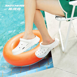 斯凯奇泡泡鞋夏季情侣洞洞鞋女沙滩踩屎感男增高透气涉水鞋