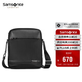 新秀丽（Samsonite）斜挎包精品男士单肩包超纤挎包时尚男包休闲实用TN5*09004黑色