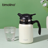 帝诺timolino不锈钢保温壶保温杯家用办公茶壶大容量新款保温瓶泡茶 白色 600ml