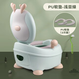 YEESOOM儿童马桶 坐便器男孩女孩抽屉式婴儿宝宝小马桶女宝宝 小鹿绿色【2PU垫】+100袋子+刷子