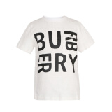 博柏利 BURBERRY 奢侈品童装 男童棉质字母logo短袖T恤 白色 80069281 6Y/6岁/120cm